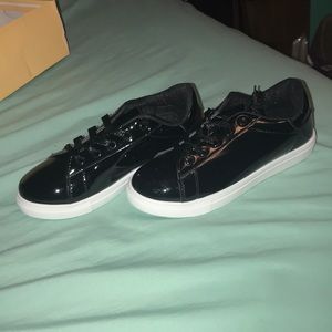 Yoki Faux Patent Leather Sneakers